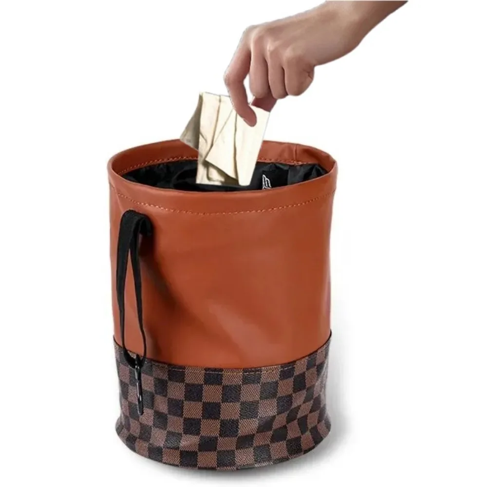 Car Mounted Foldable Garbage Bin with Multifunctional Storage Waterproof Back Mounted Large Capacity Garbage Bin Car Accessories