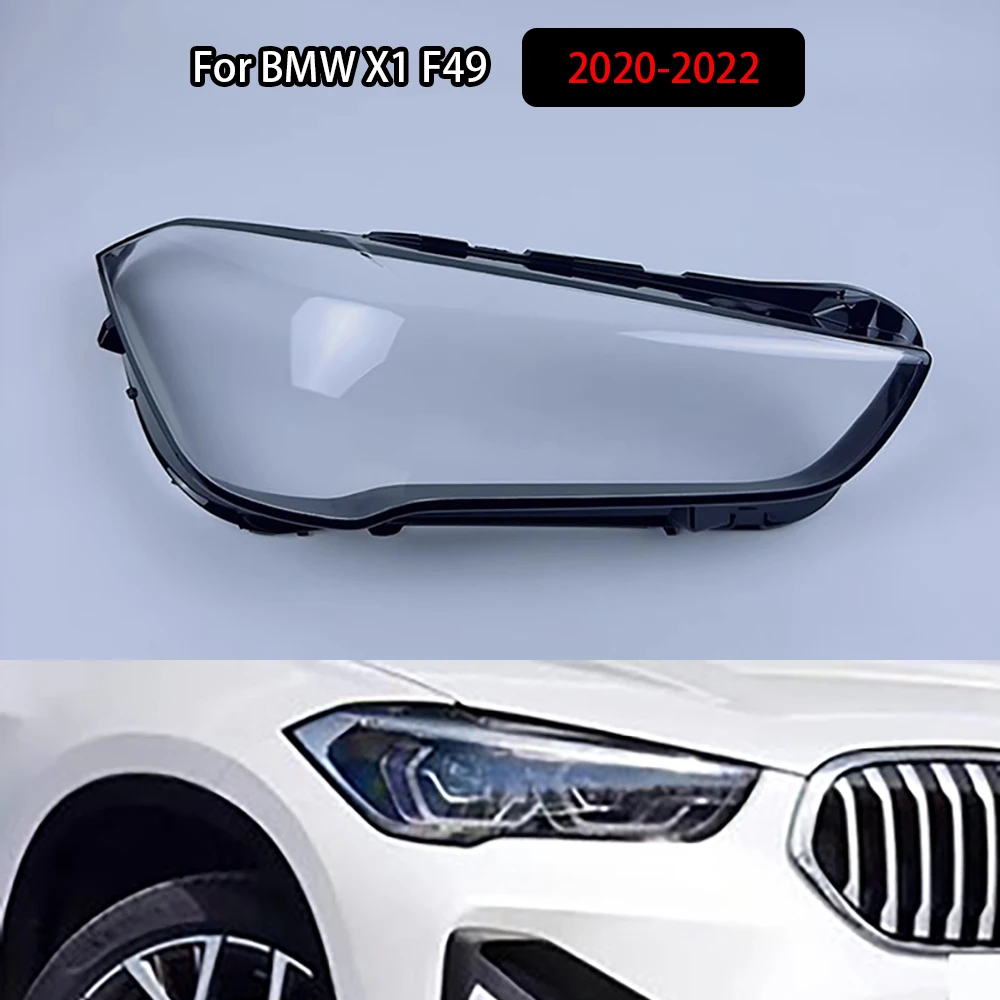 

For BMW X1 F49 2020-2022 Car Accessories Headlight Lens Cover Headlamp Shell Transparent Lampshade Plexiglass