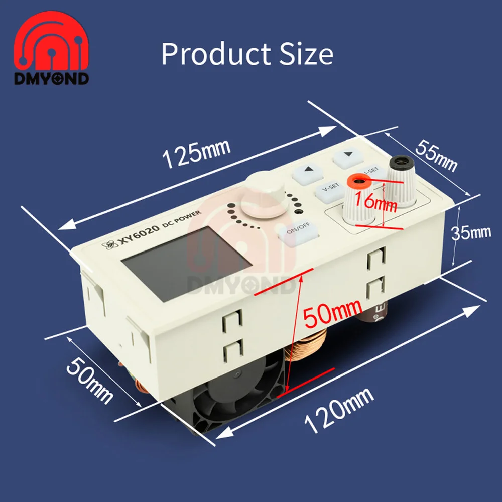 CNC 조정 가능한 DC 조정 전원 공급 장치, 일정한 압력, 일정한 전류 유지, 스텝 다운 모듈, XY6020, 20A, 1200W