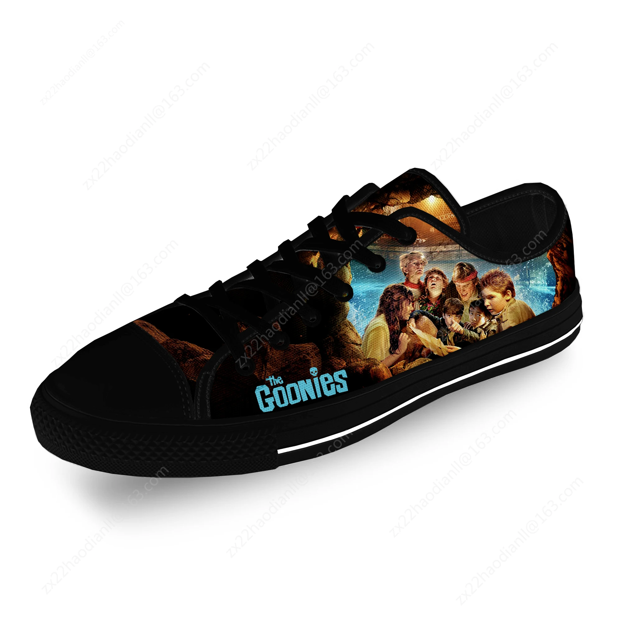 Movie Goonies Never Say Die Cool Casual Cloth Fashion 3D Print Low Top Canvas Shoes Men Women Lightweight Breathable Sneakers