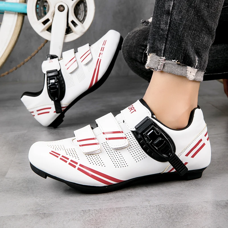 Professional Cycling Shoes for Men and Women, Road Bike Flat Racing Footwear, Breathable Mountain Biking Footwear