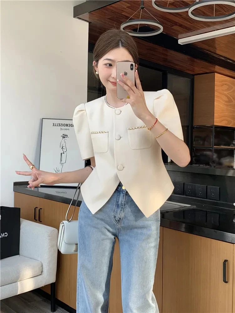 Fragrant Short Coat Women's 2023 Summer New Jacket Outerwear Casaco Feminino