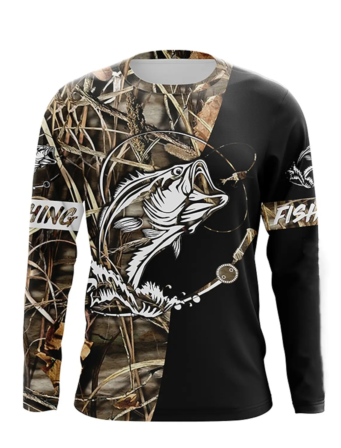 Men's Spring and Summer Outdoor Fishing Long Sleeved Anti UV Breathable Quick Drying Fishing Top