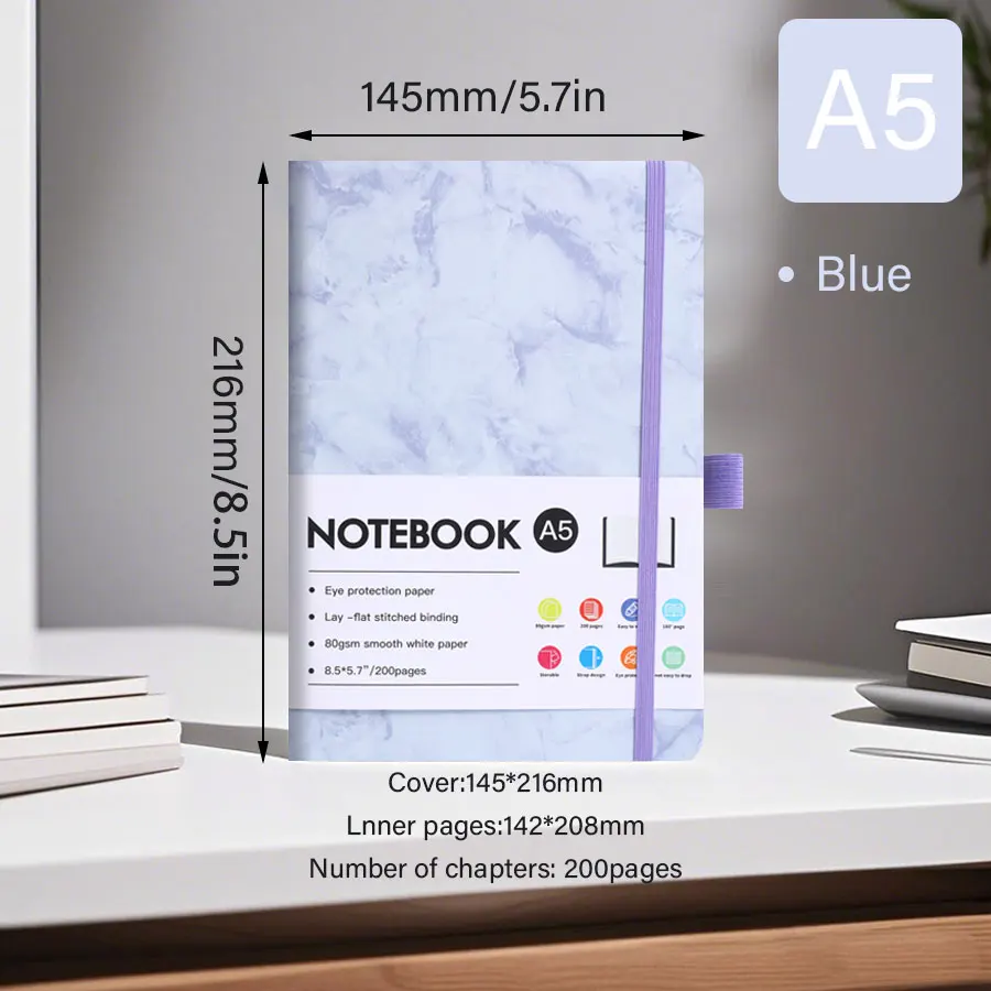 Papier-Notizbuch, professionelles Notizbuch im A5-Format mit verdicktem Papier für das Büro, kompakter, leichter Planer für Verkäufer – Detail 11