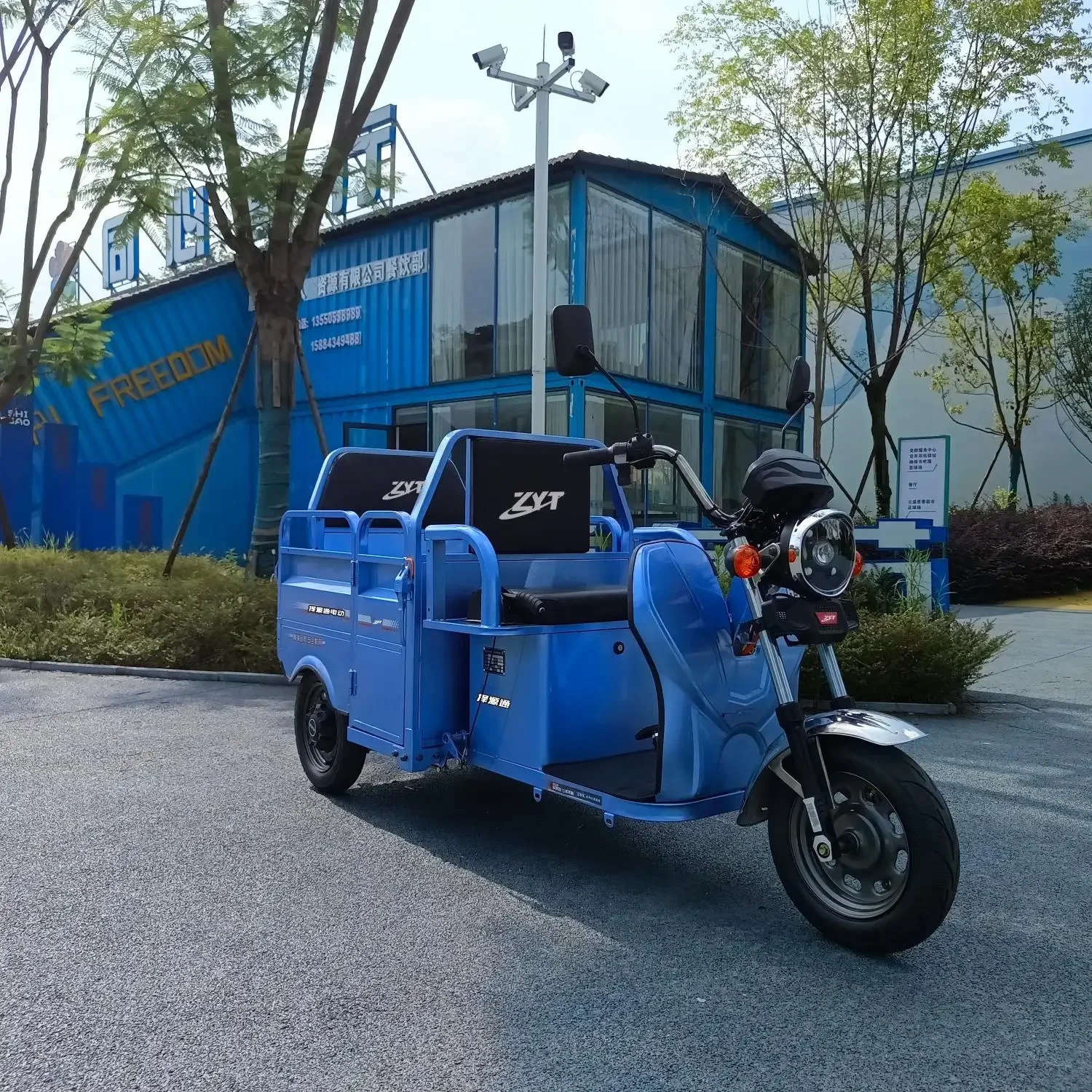 Brand New 0.9M 800W Electric 3-Wheeler Pedicab Tricycle 2-Seater Closed Cabin for Adults Open Body Type Passenger Taxi