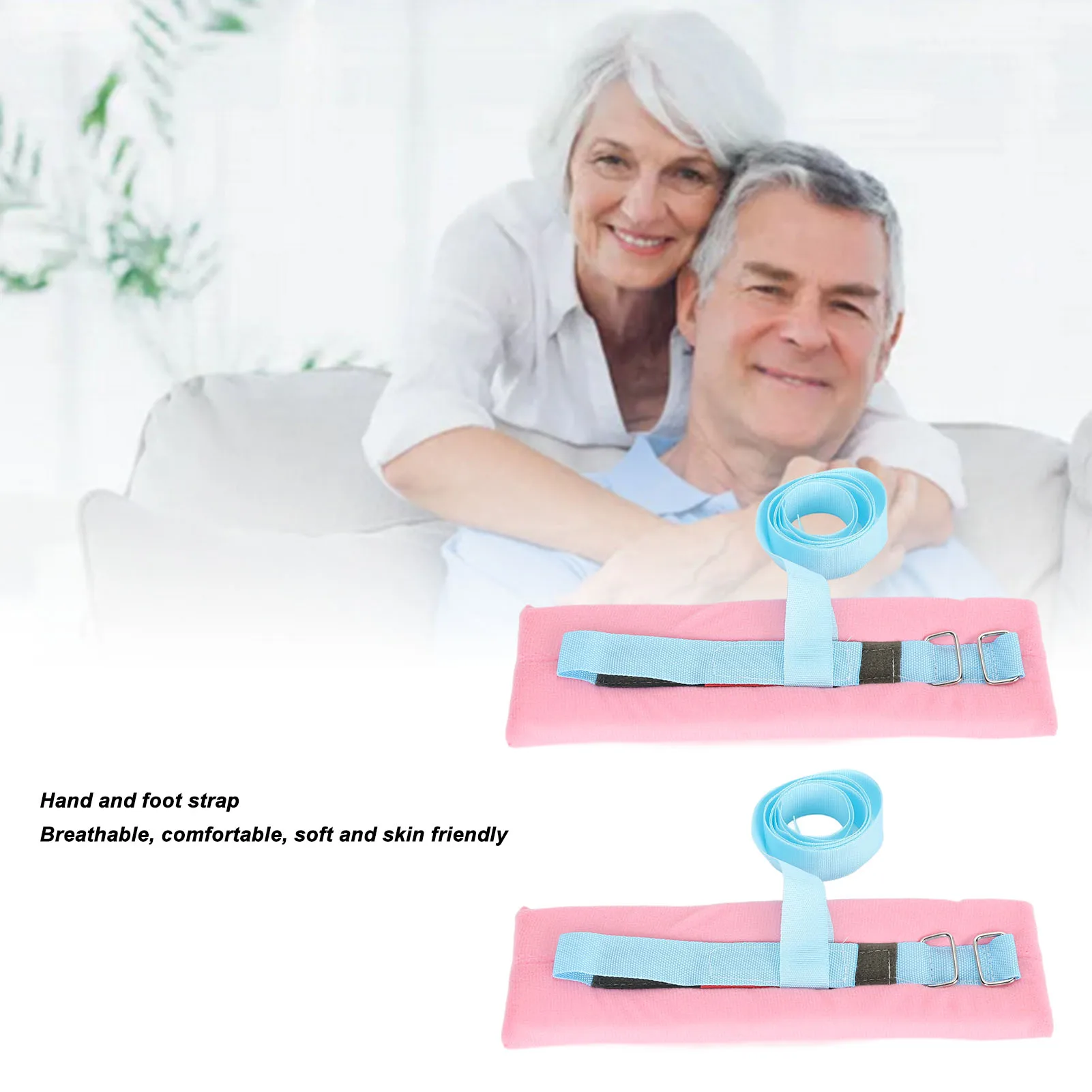 Patient Bed Restraint Strap Safety Comfortable Hospital Bed Restraints Soft Professional Adjustable for Adults for Ankles