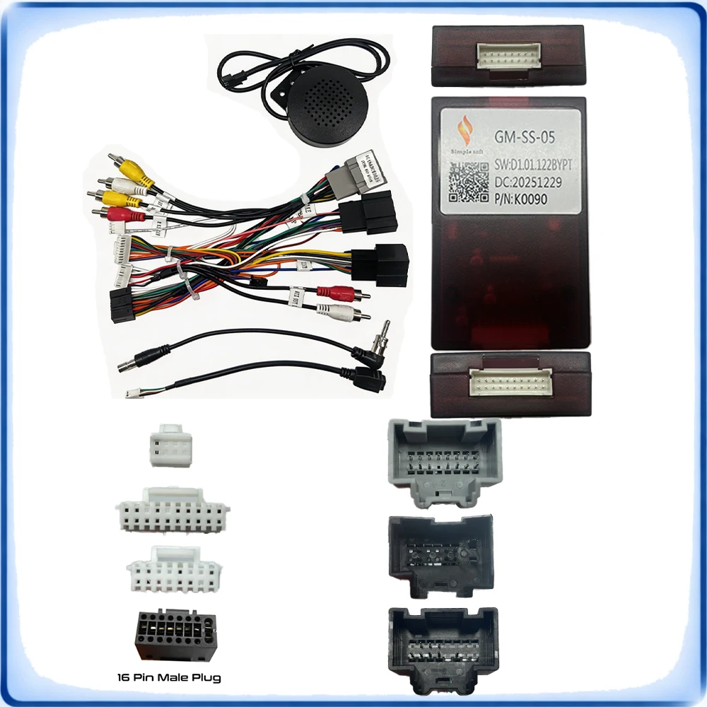 Car Radio Wiring Harness with CANBUS Decoder for Buick Enclave GMC Android Head Unit Stereo Adapter Cable