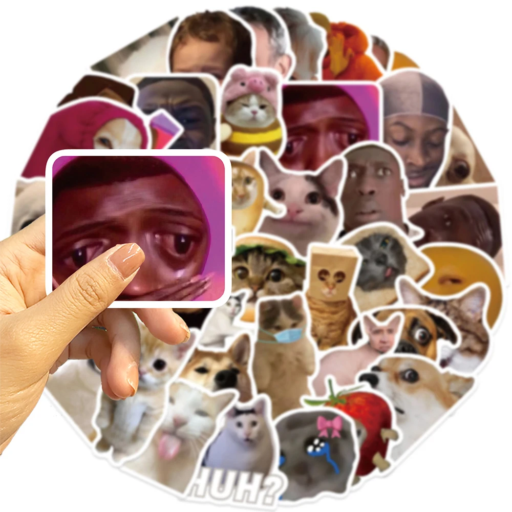 10/30/50개 클래식 인터넷 밈 스티커 재미있는 표정 만화 데칼 장식용 여행가방 기타 전화기 그래피티 스티커 장난감