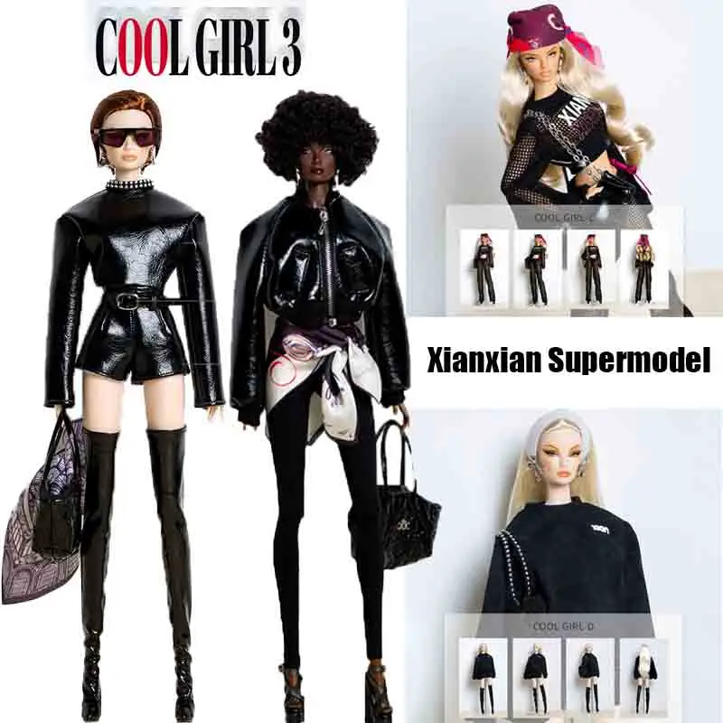 Image of Trendige Street-Sport-Style 1/6 Puppenkleidung und Accessoires Xianxian Supermodel COOL GIRL3 Moderne Mädchenkleidung für 30cm Babi Dress Up