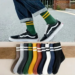 5 pares de calcetines para hombre, calcetines deportivos de moda divertidos vintage de otoño e invierno, calcetines deportivos de tendencia