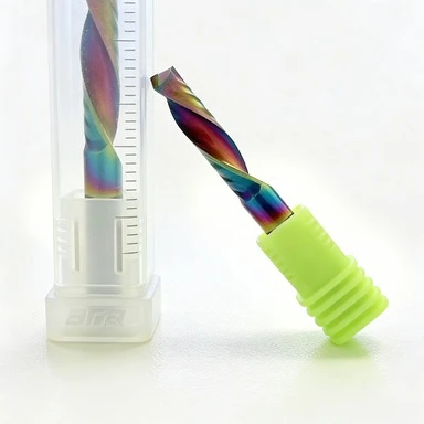 

10 шт. 3,175/4/5/6/8 мм твердосплавная фреза с цветным покрытием класса ААА с одной канавкой, спиральная фреза