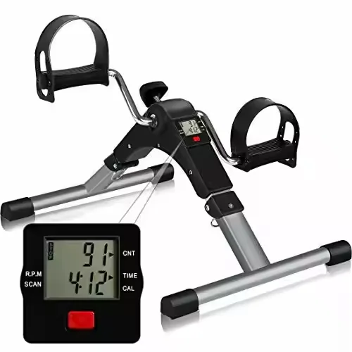 Portable Home Under Desk Pedal Exerciser Lcd Display Fitness Equipment Foldable Mini Exercise Bikes