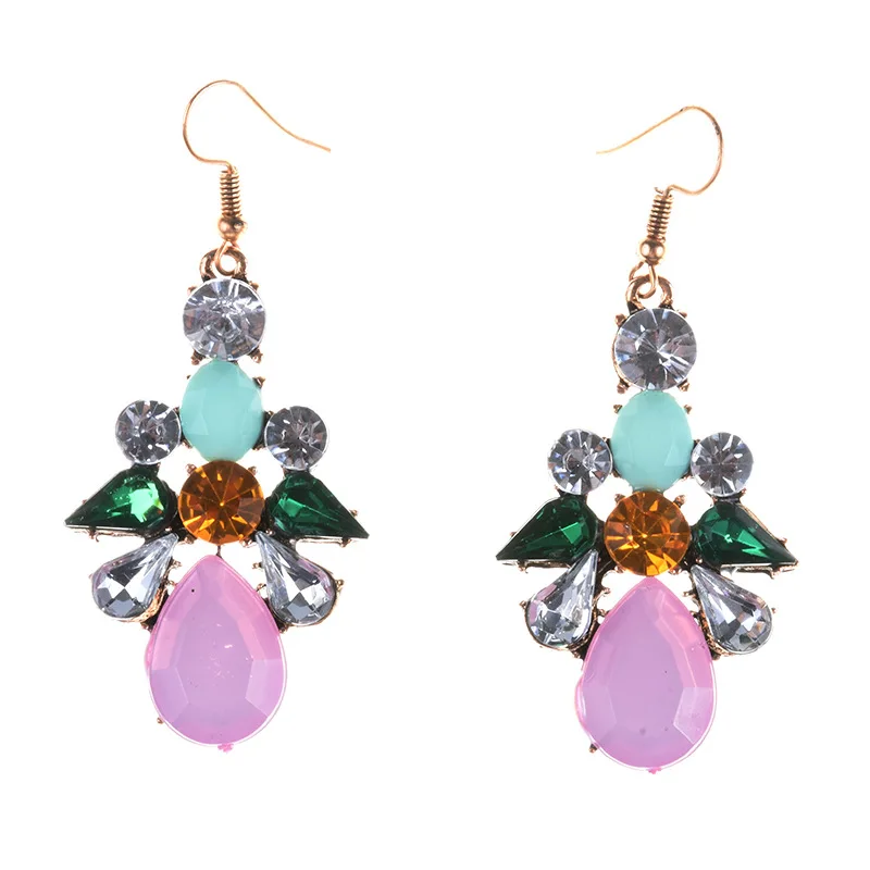 New foreign trade earrings, fashion big-name alloy diamond-encrusted earrings, source manufacturer of cross-border accessories