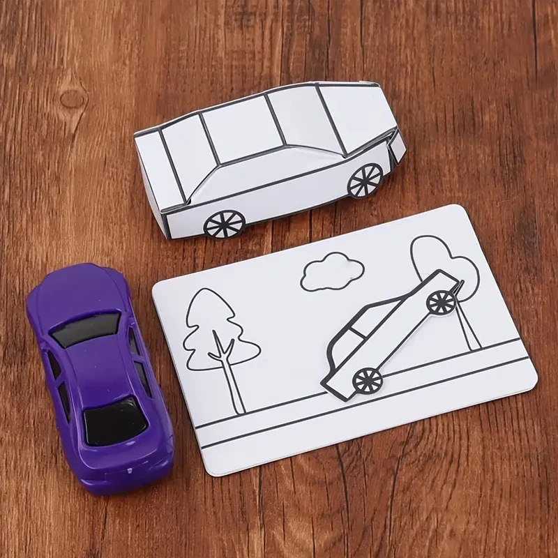 Erscheinendes Auto von Hyde Ren Zaubertricks Lustige Karte zu Papier Auto Illusion Box Zaubertricks Spielzeug Street Magic Show Zauberrequisiten