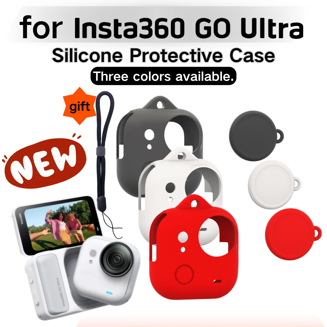 

Silicone Case For Insta360 GO UItra Anti-scratch Protector soft rubber protective Sleeve Cover Lens Cap Camera accessories