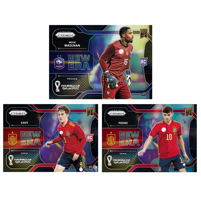 Collectible Cards Boys Gift DIY Replica Panini Prizm New Era Maignan France Gavi Pedri Spain FIFA WC Qatar 2022 Trading Card