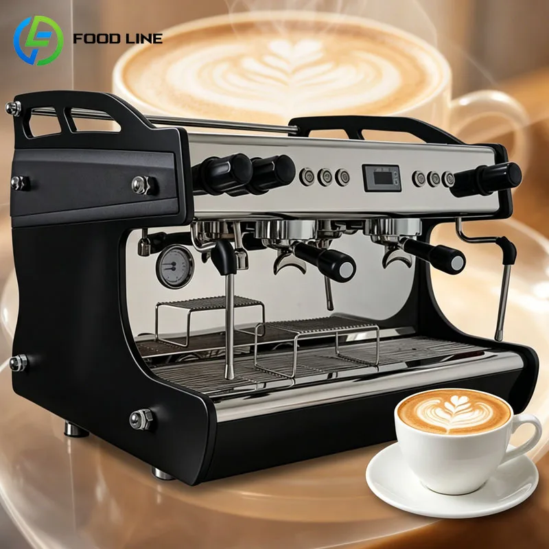 Commercial 2 Group Espresso Coffee Machine Automatic Barista Touchscreen Cafe System Customized