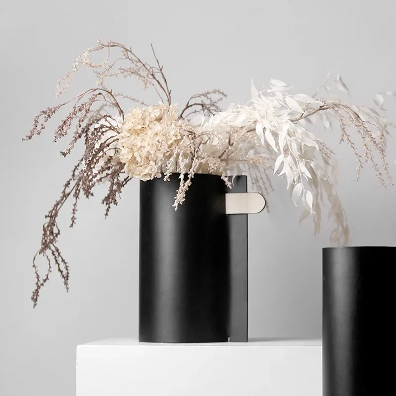 مزهرية زجاجية جلدية فاخرة وخفيفة الوزن لزراعة الزهور المائية، مكتب مبيعات غرفة نموذجية، زينة منزلية