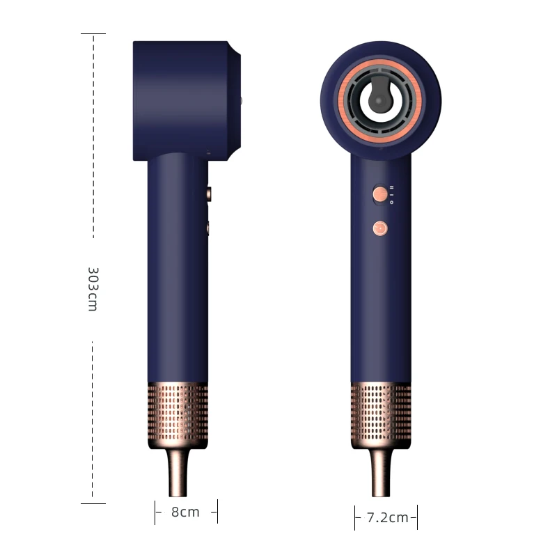 Intelligent Temperature Control Fast 600 Million Negative Ionic Blow Dryer 110,000 RPM Brushless Motor Hair Dryer Electric Power