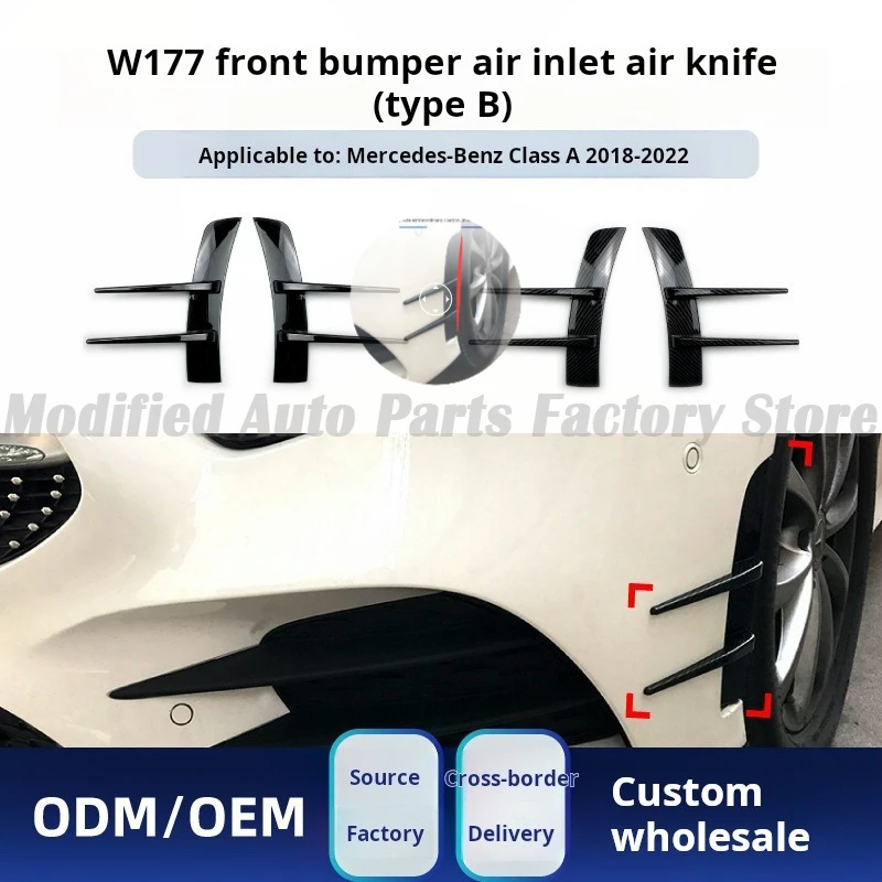

High Quality for Mercedes-Benz A-Class W177 A180 A200 A220 2018-22 AMG Front Air Inlet Air Knife Modification