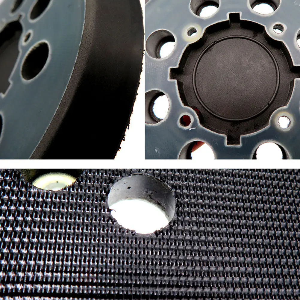 

5 Inch 8 Hole 3 Pin Electric Polishing Disc Heavy Duty Grinding Plate Long Hook Backing Pad Dust Proof Balanced Design For