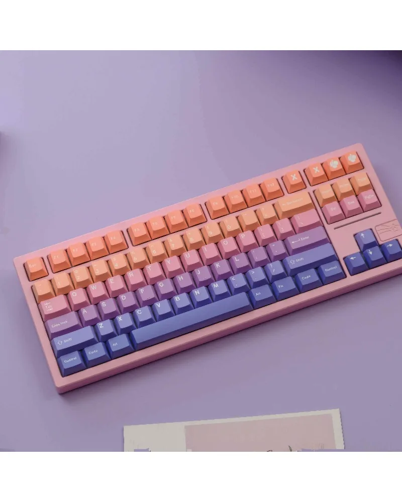 Keycap 147 keys PBT material Original height Five-sided sublimation process Adapted to mechanical keyboard