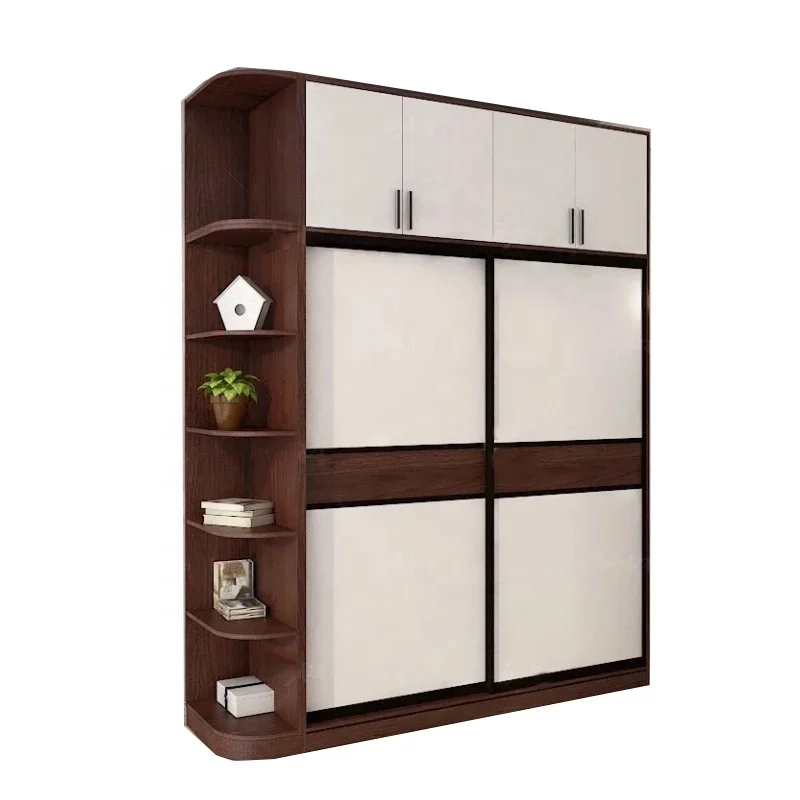 

-Современная меламиновая раздвижная дверь, встроенный деревянный домашний шкаф, мебель для спальни, кровать для спальни