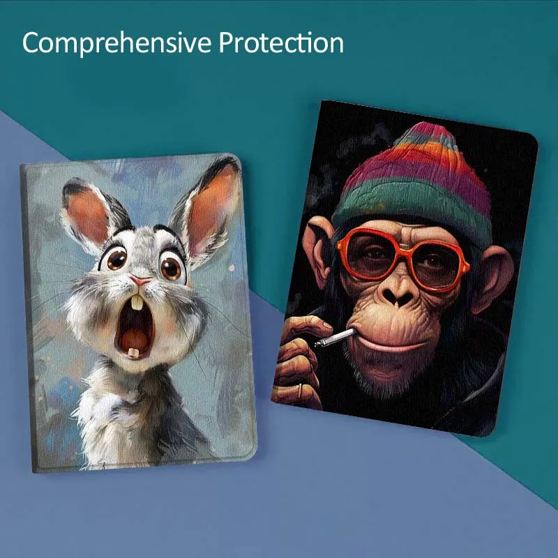 

Cow Monkey Rabbit Popular For Huawei MediaPad T5 T10s M6 M5Lite SE Honor Tab 5 6 7 V7 V8 X8a X9a Pro Soft Tablet Case Gift