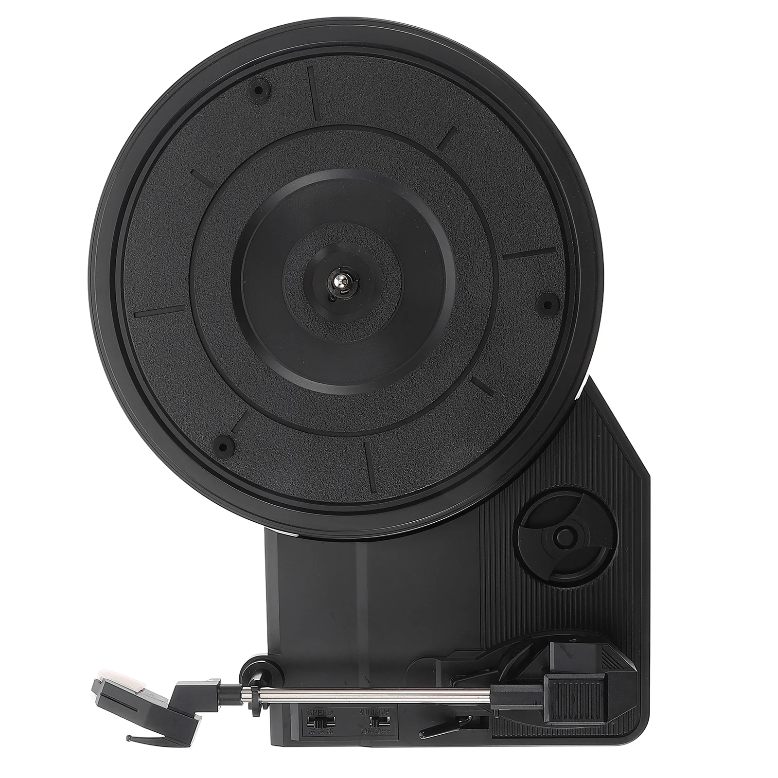 

Large Gramophone Movement 200Mm Turntable Black Retro Vinyl Record Player Built-In Speakers Low Noise Durable Turntable Needle