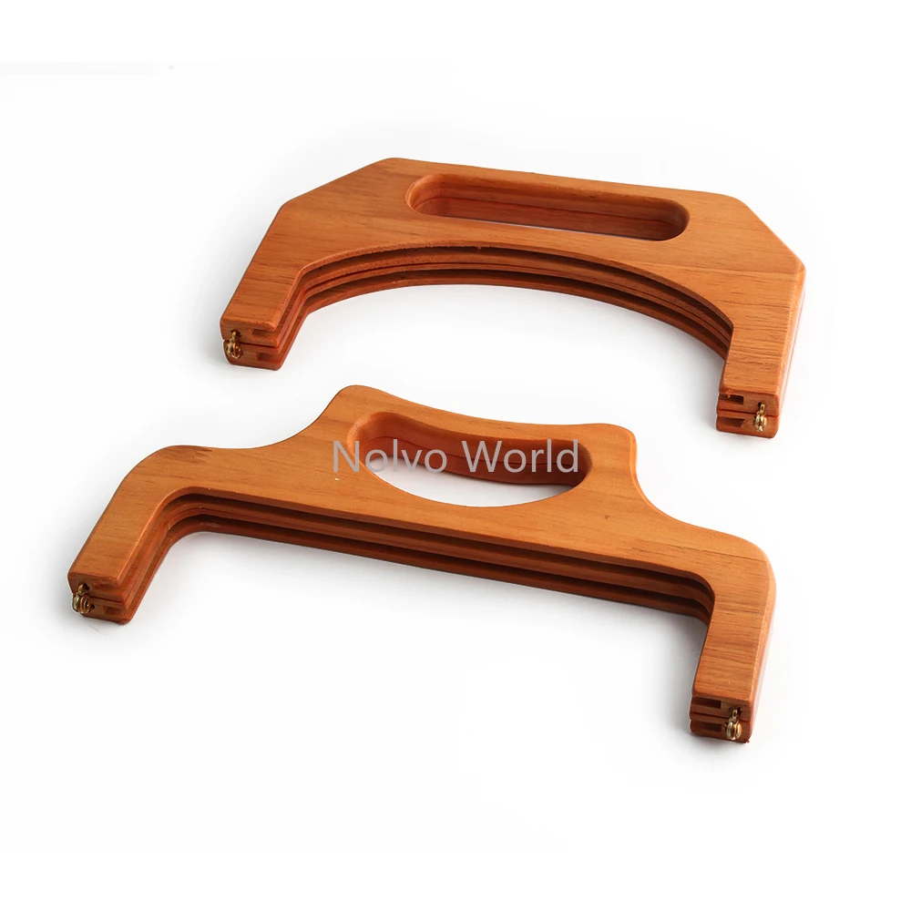 23x13cm/25x13cm Camel Kiss Clasp Wooden Purse Frame Screws For Making Woven-Bag Replace Shopping Tote Wood Handles Accessories
