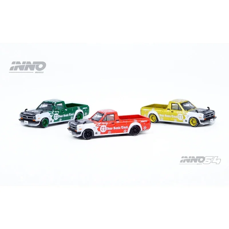 INNO 1:64 Nissan GTR50 Ferrari F40 2023, Sunshine Pickup-Puppe, Legierung, Druckguss-Automodell, Weihnachtsedition, Serie, Sammlung, Geschenk