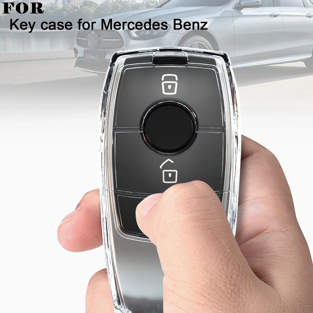 For TPU Key Case Cover for Mercedes For Benz E Class C Class S Class For GLC W213 Lightweight Scratch Resistant Signal Safe