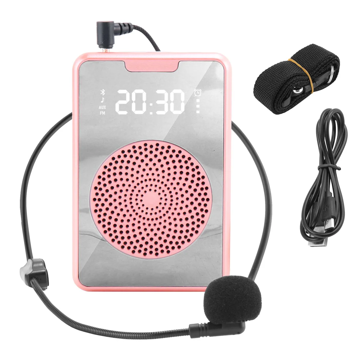 AMPLIFICADOR DE voz portátil para profesores, auriculares con micrófono, altavoz recargable para entrenamiento, guía turístico, aula
