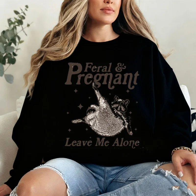 الحمل الفكاهة الحديدية والحوامل الراكون البلوز مضحك الأمومة أمي لتكون عرق الحديد والحوامل اتركني وحدي هودي