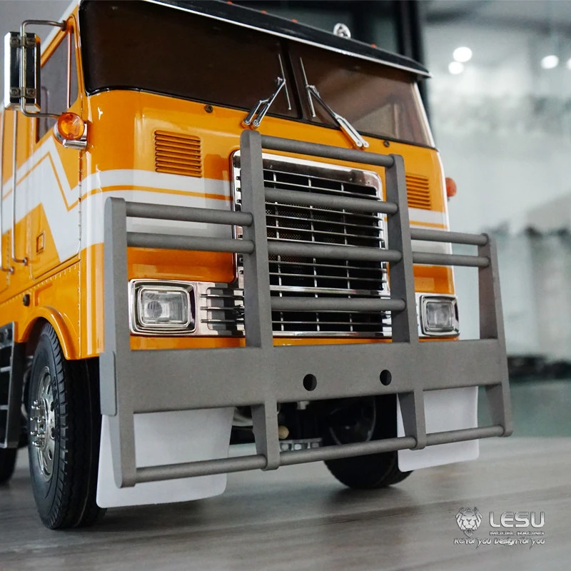 LESU RC 1/14 King Hauler Globe Liner Bull Bar Front Bumper Grille Guard For Tamiya 1/14 Tractor Truck Parts Accessories GW-K013