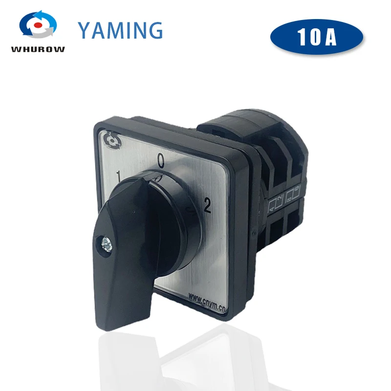 

10A Cam Rotary Switch LW8 Three Positions Conversion Universal Transfer Knob Selector Silver Contact 1-5 Poles