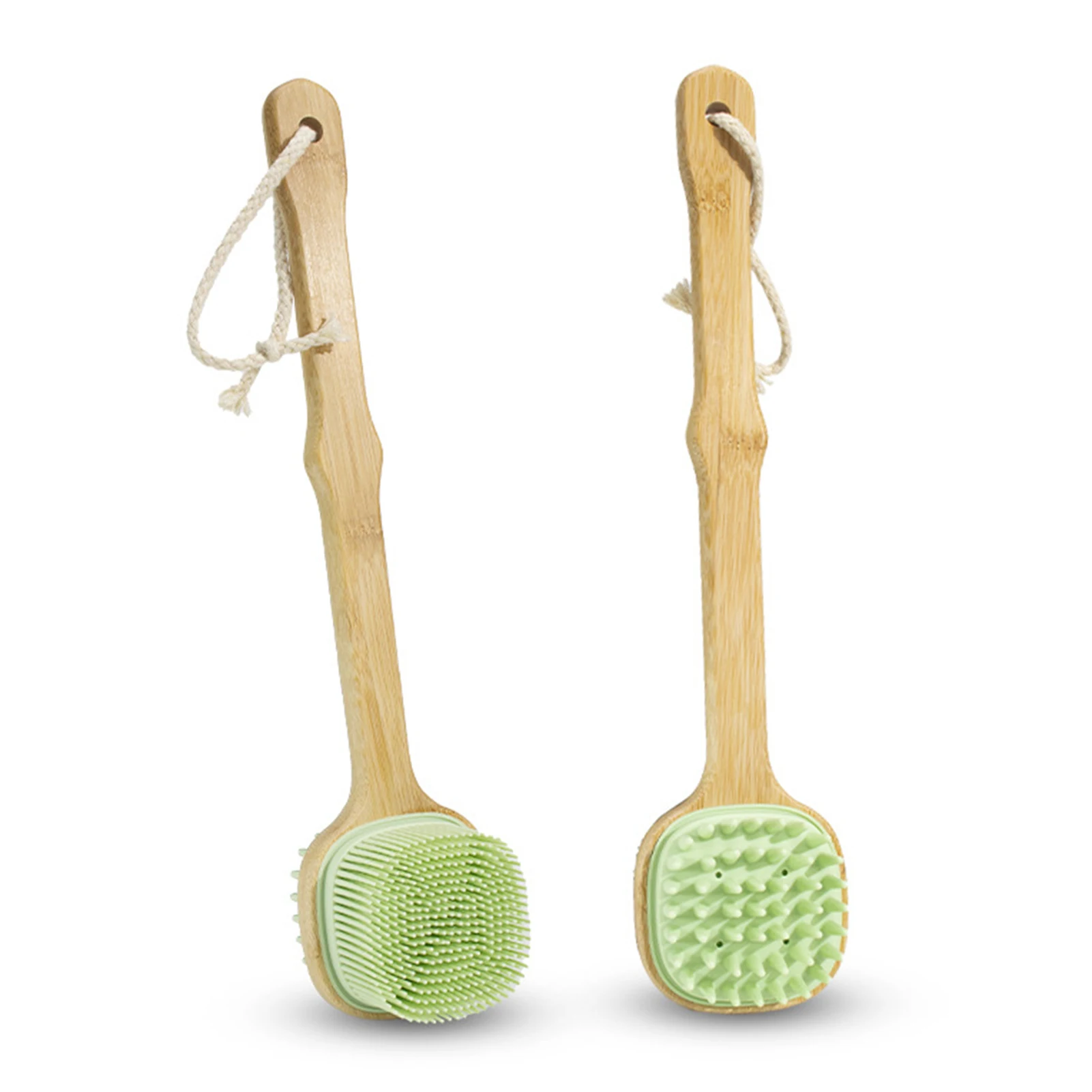 Household  Bath Shower Brush Soft Dual-Sided Back Scrubber for Elderly Disabled Limited Mobility