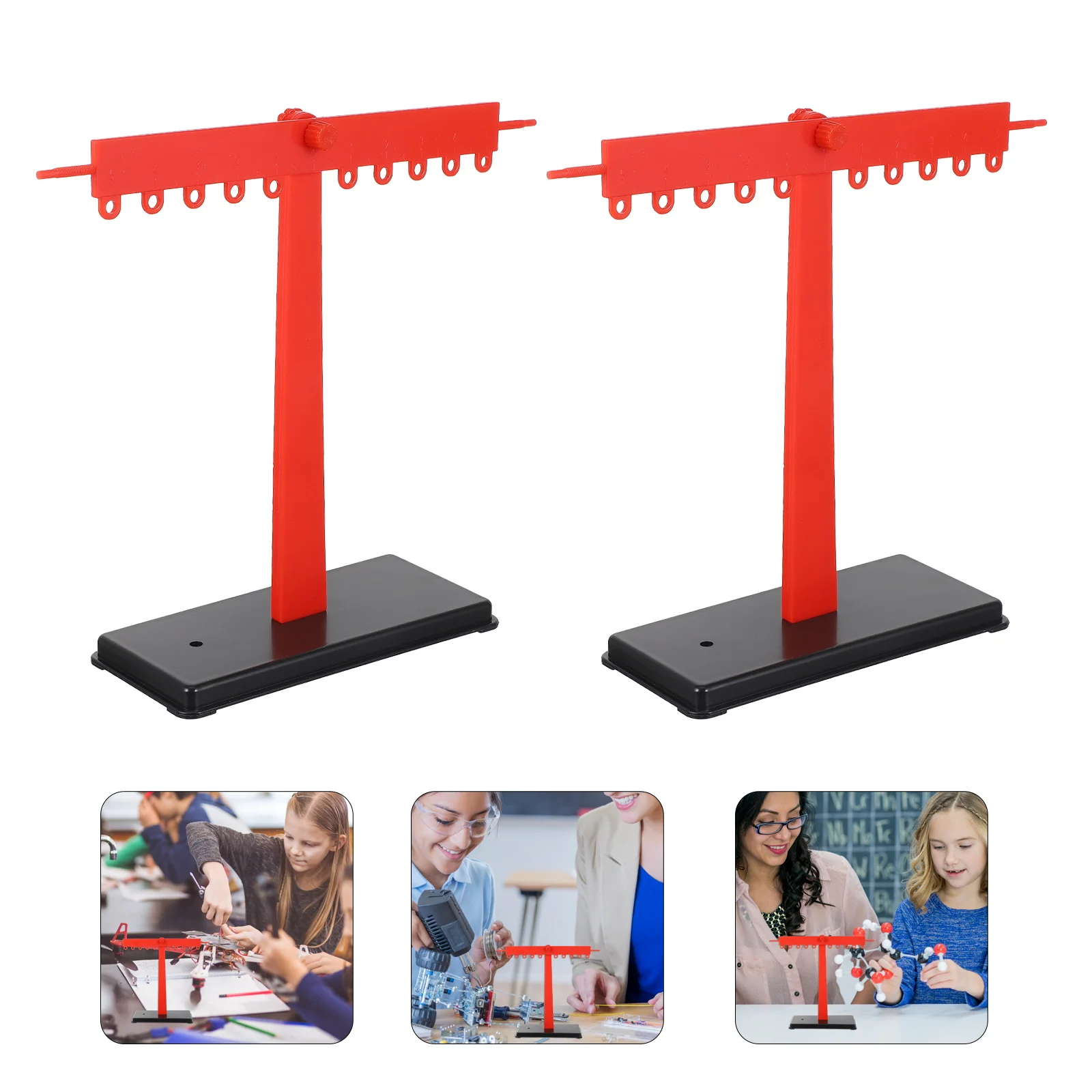 2 Sets Lever Ruler Teaching Aids Plastic Safe DIY Assembly Model Toy Experiment Equipment Educational Tools Science Building