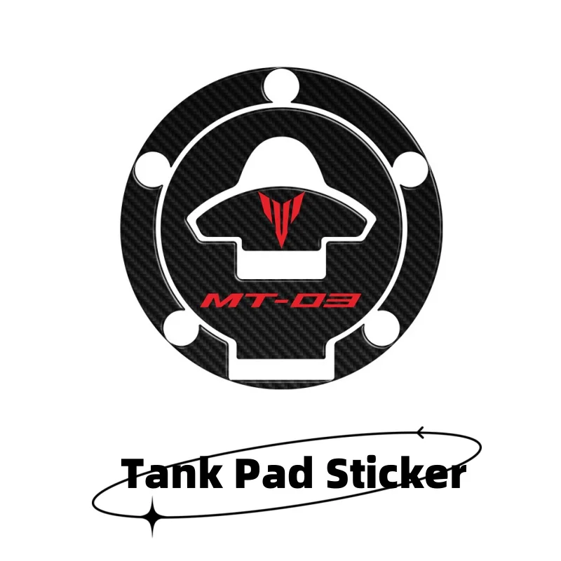 3D Carbon Fiber Motorcycle Fuel Tank Pad Cover Protector Decal Stickers for MT03 MT  03
