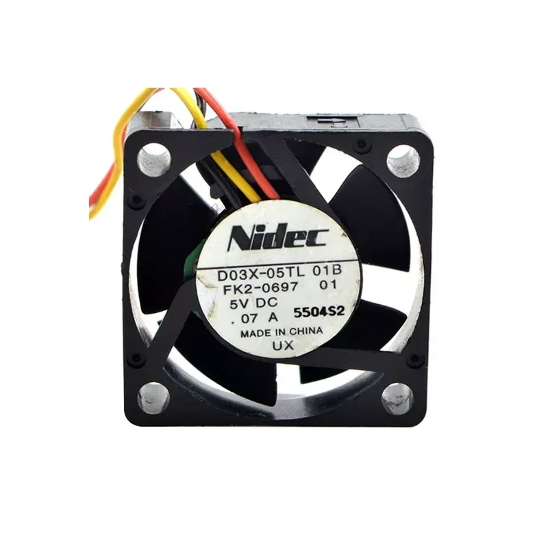 Original NIDEC D03X-05TL 5V 0.07A 3010 3CM3 Wire Speed Measurement Double Ball Bearing Cooling Fan for Electronics