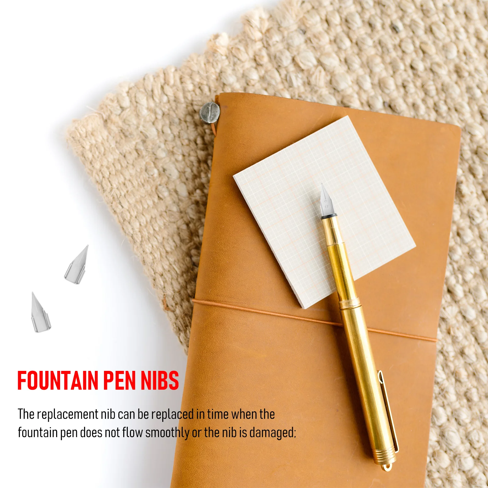 20 Pcs Fountain Ink Pen Metal Nibs Calligraphy Replacement Tips Silver Child