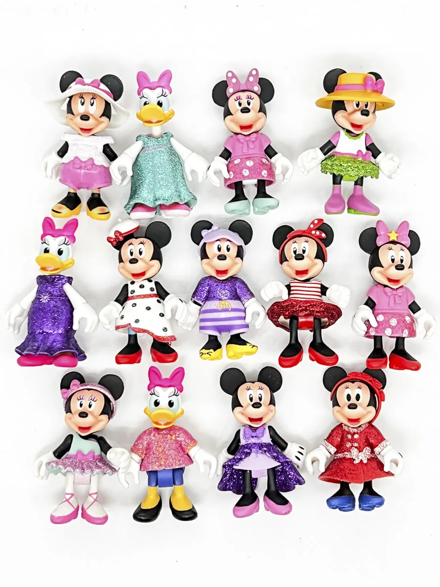 

Disney Cartoon Doll Toy Mickey Mouse Anime Figurine Collectible Play House Dress-up Figures Action Children Birthday Gifts