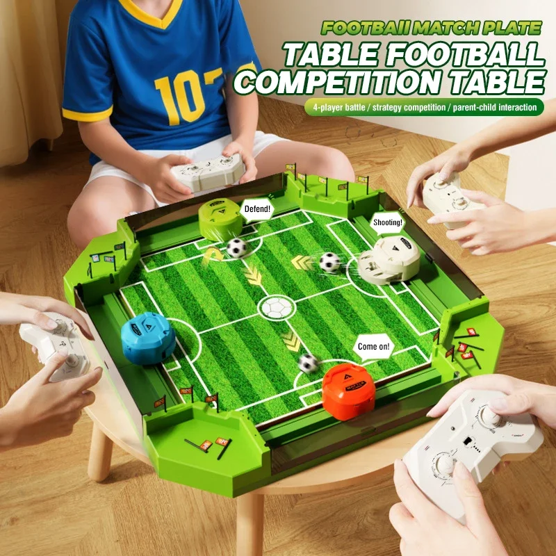 Gioco da Tavolo di Calcio per Quattro Giocatori, Calcio da Scrivania RC 2.4G, Gioco Interattivo per Feste, Giocattolo Sportivo da Competizione, Regalo