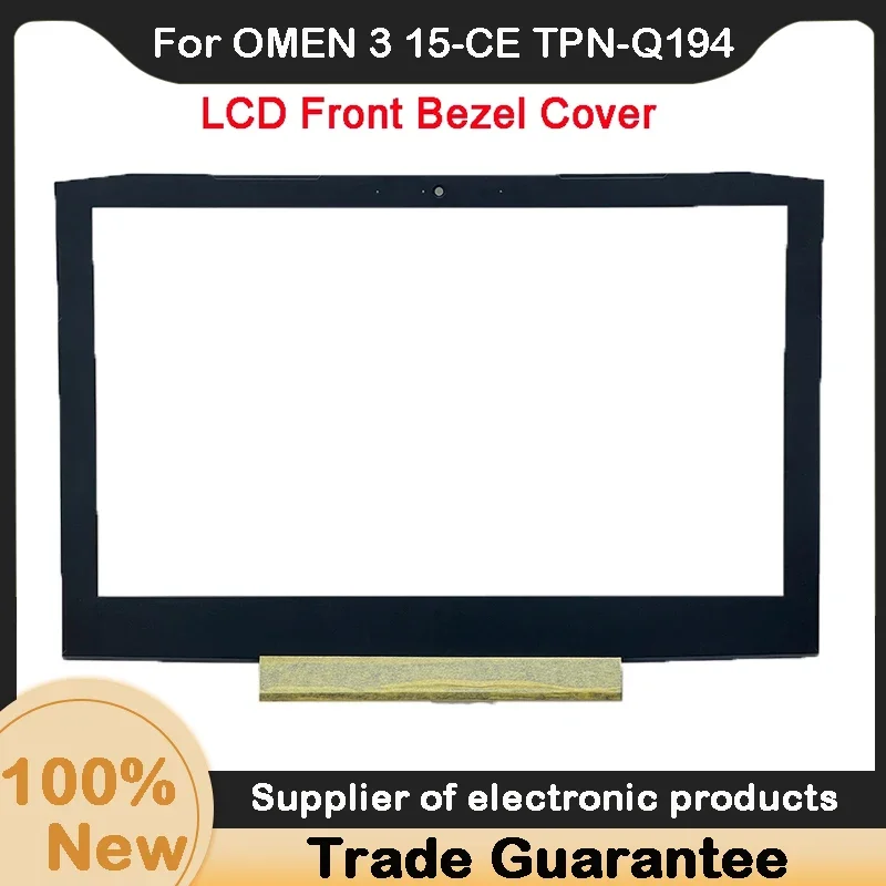 Moldura LCD para HP OMEN 3 15-CE TPN-Q194, EAG3A002010, sem almofadas de borracha, inferior, novo