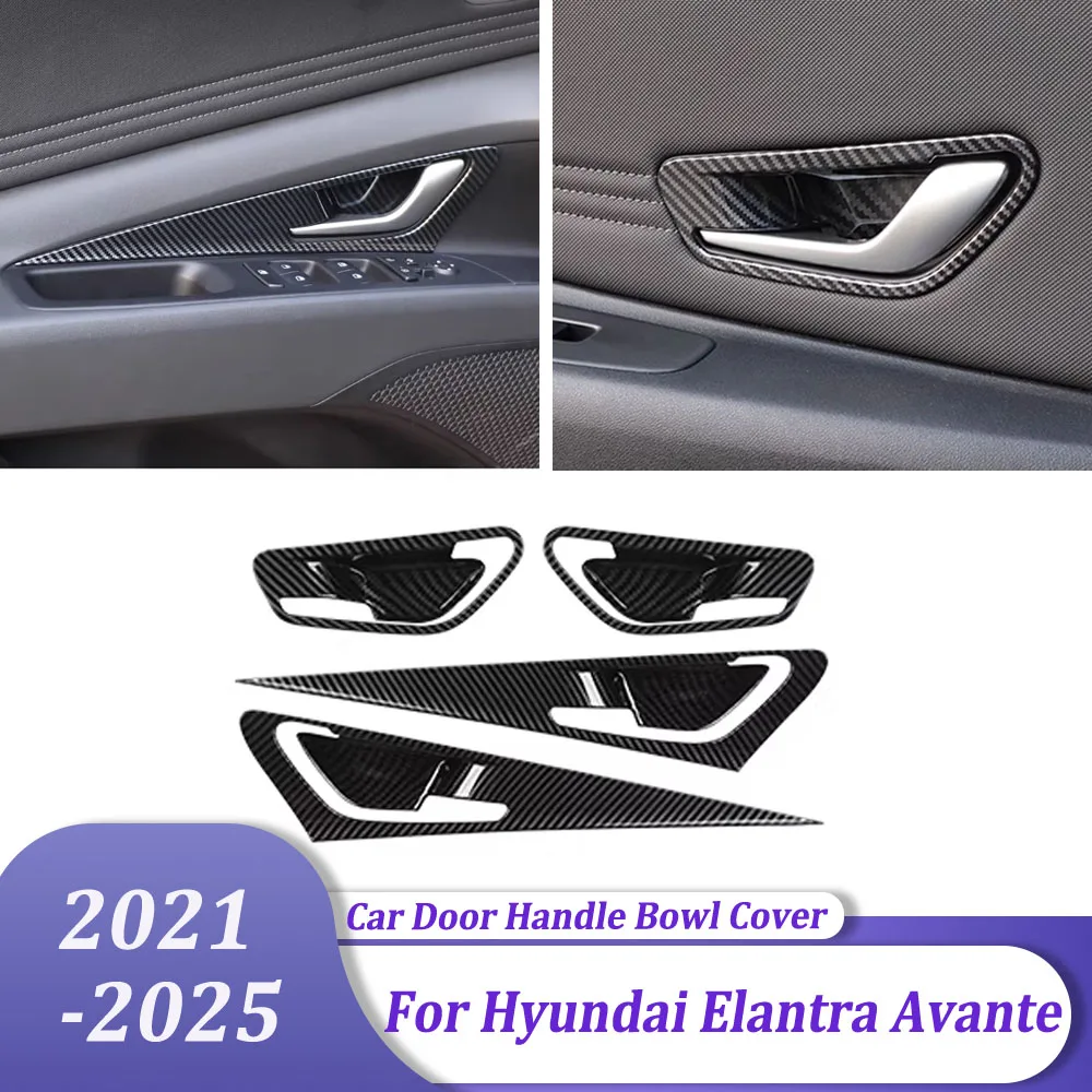 

Car Inner Styling Accessories Side Door Handle Bowl Cover Trim For Hyundai Elantra 2021 2022 2023 2024 2025
