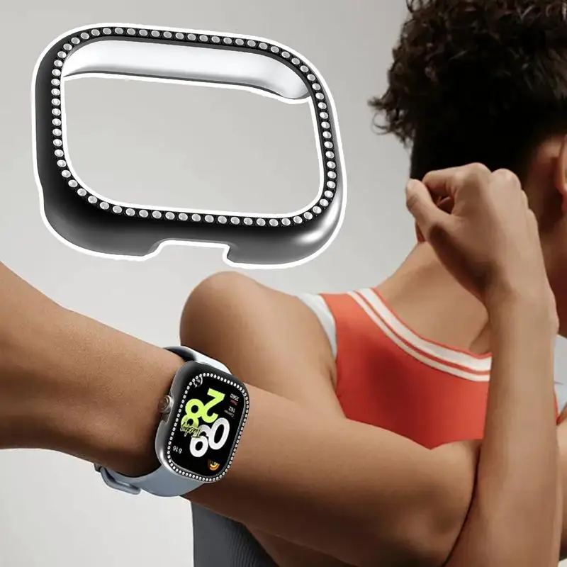 Voor Redmi 5Active/5Lite Smart Watch Bumper Bling Horloge Cover Shell Krasbestendig Slanke Bumper Decoratieve uitrusting Accessoire Voor