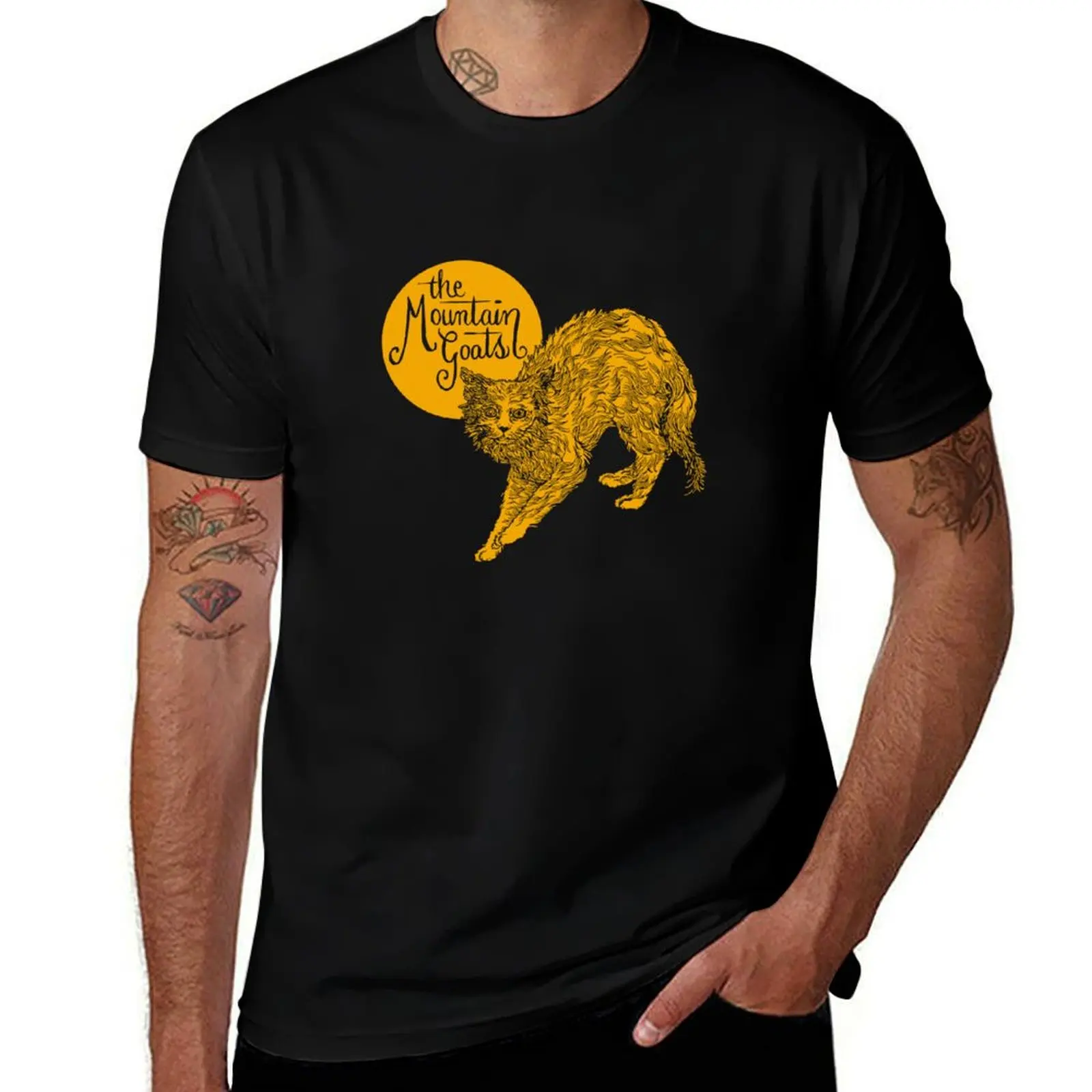 

Mountain Goats Orange Cat Junior T-Shirt blacks topping cotton man t-shirts men clothes