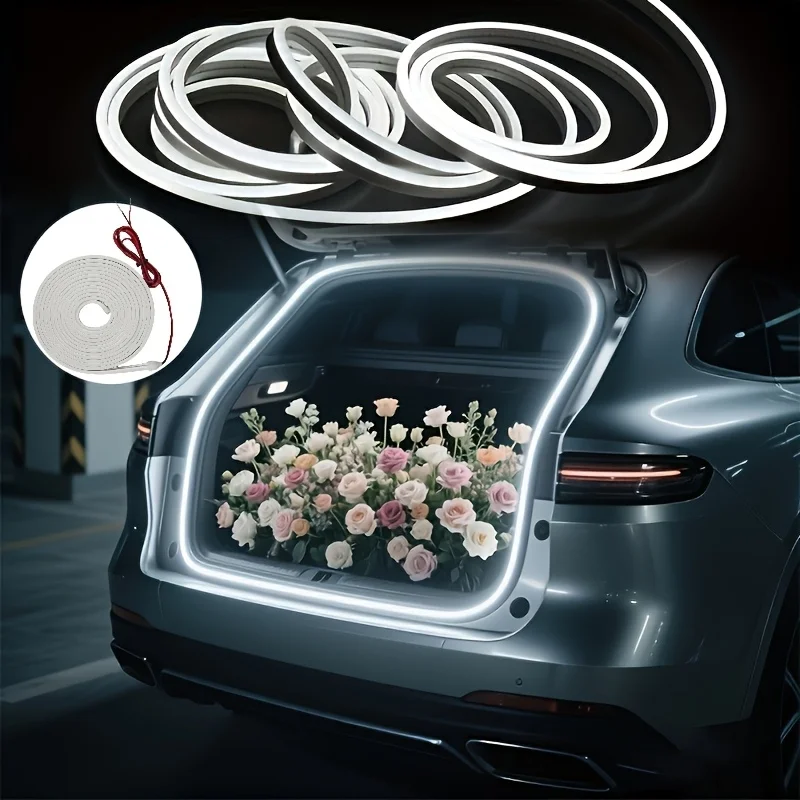 

Светодиодная лента для освещения багажника автомобиля 2/4 м, высокая яркость, атмосферная подсветка салона, без проводки, автоматическое сенсорное управление, для двери багажника