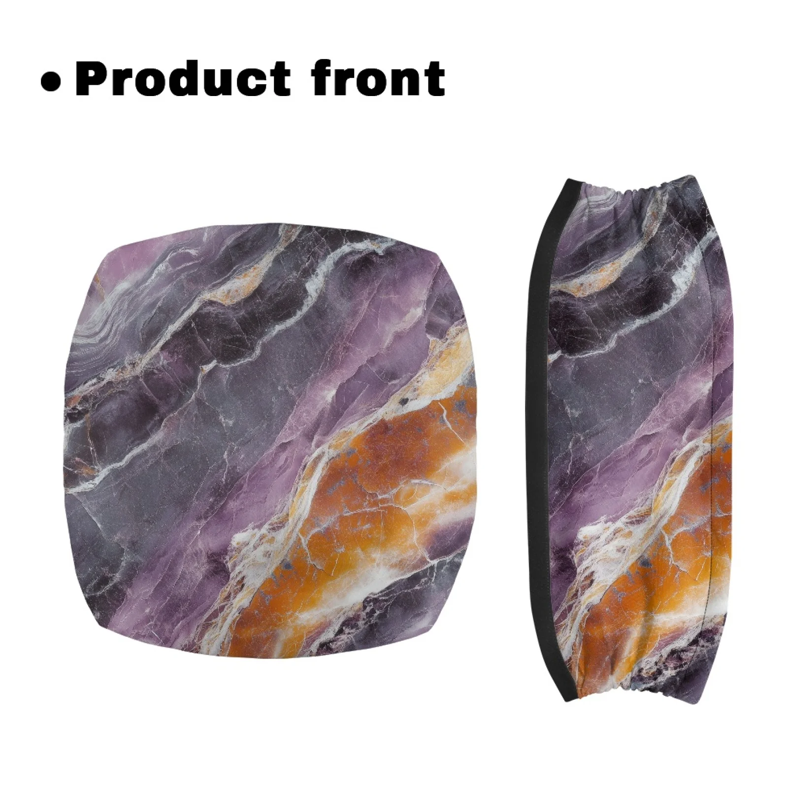 Coloranimal Marble 2 Pcs Rollator Walker Seat Back Cover Polyester Fabric Rollator Decorations for Women