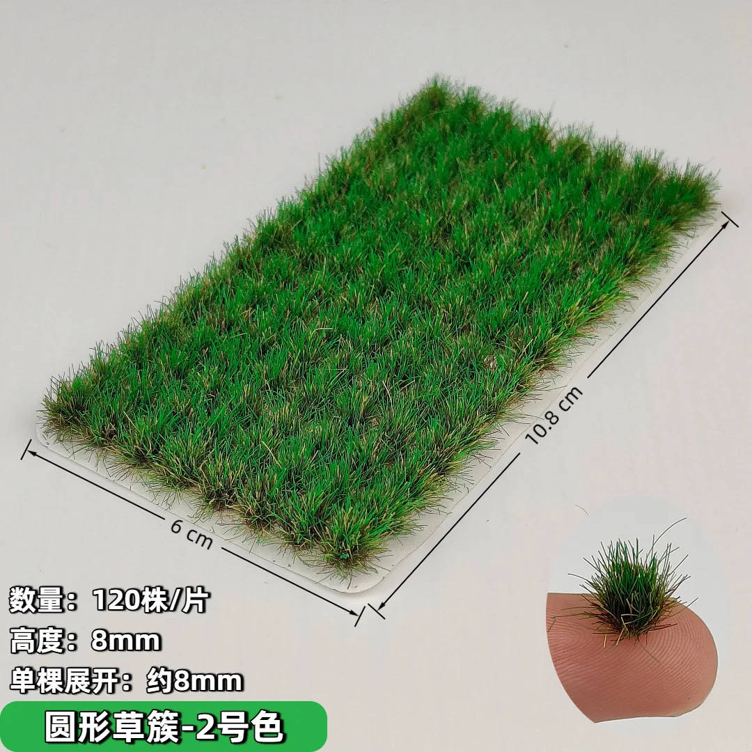 120 Stück/Box Miniatur-Grasbüschel Modellbausätze Vegetationsmaterialien DIY Eisenbahn Sandtisch Rasen Layout-Kit Diorama Zubehör